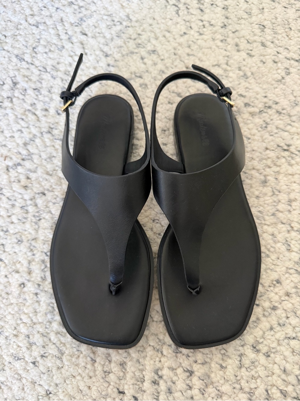 Madewell Black Slingback Thong Sandals